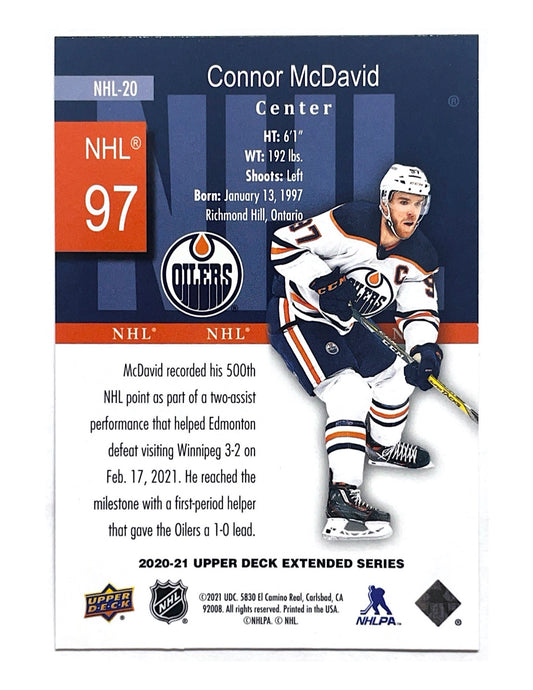 Connor McDavid 2020-21 Upper Deck Extended Series NHL HoloGrFX #NHL-20