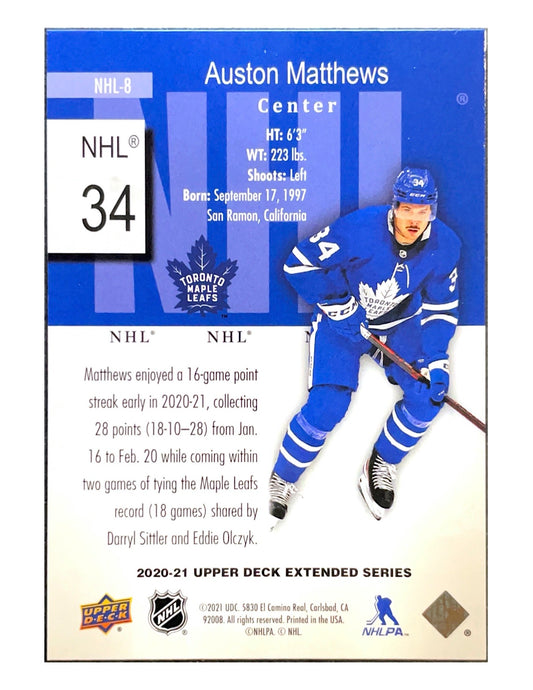 Auston Matthews 2020-21 Upper Deck Extended Series HoloGrFX NHL #NHL-8