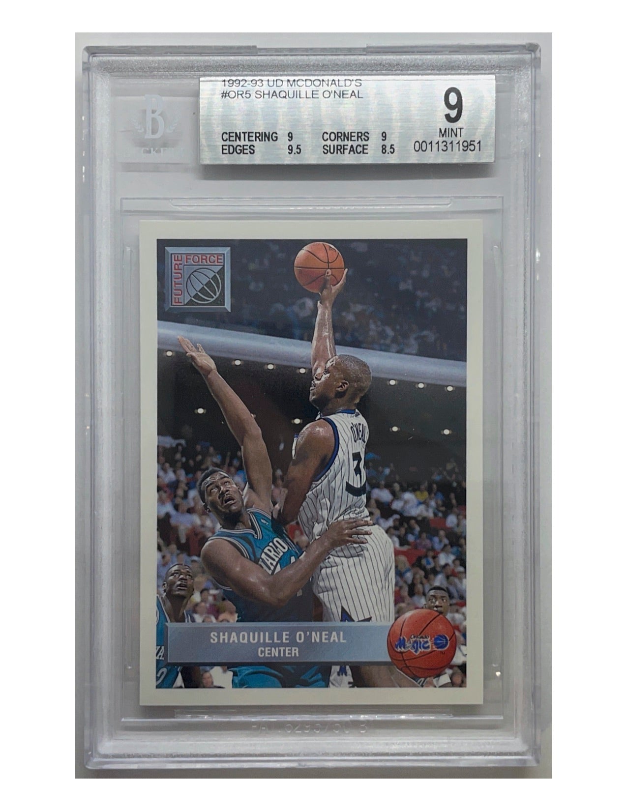 Shaquille O'Neal 1992-93 Upper Deck McDonalds #OR5 - BGS 9