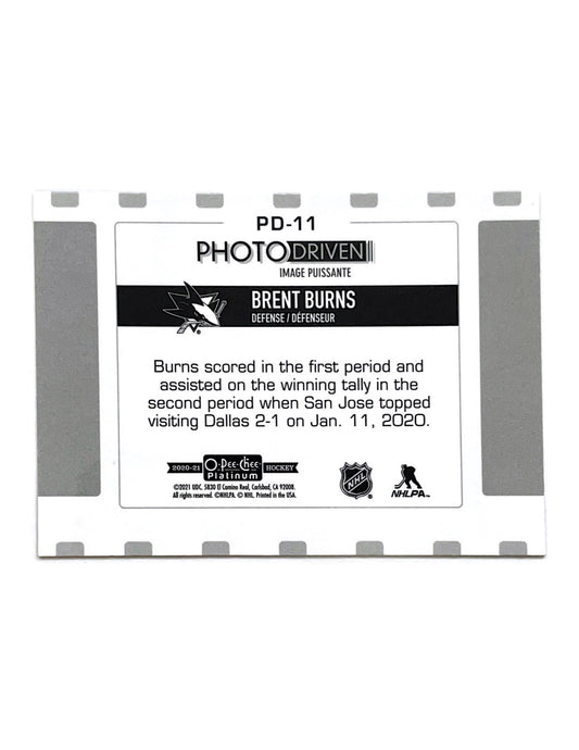 Brent Burns 2020-21 O-Pee-Chee Platinum Photo Driven #PD-11