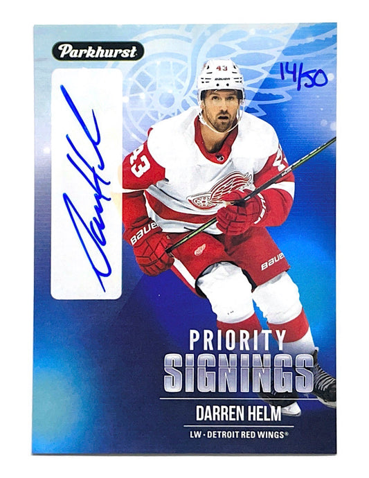Darren Helm 2020-21 Upper Deck Fall Promotion Parkhurst Priority Signings #PS-DH - 14/50