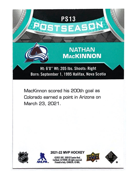 Nathan MacKinnon 2021-22 Upper Deck MVP Postseason #PS13
