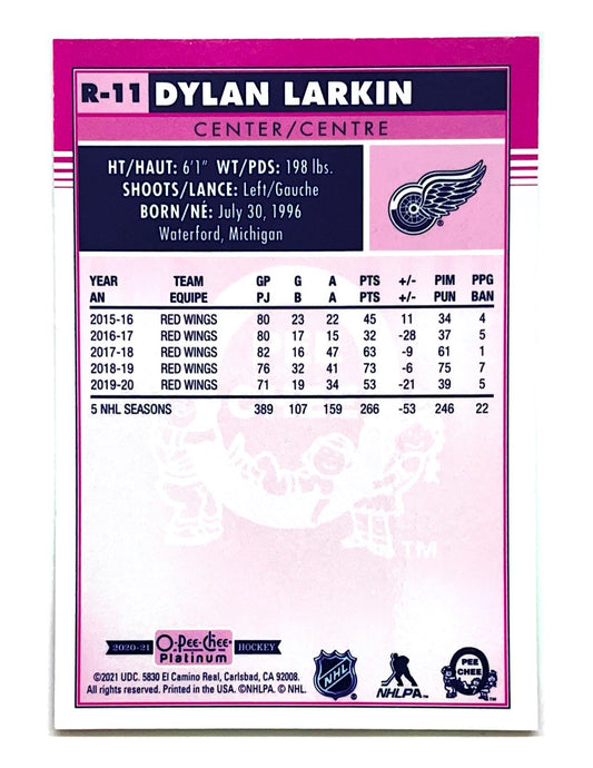 Dylan Larkin 2020-21 O-Pee-Chee Platinum Retro #R-11
