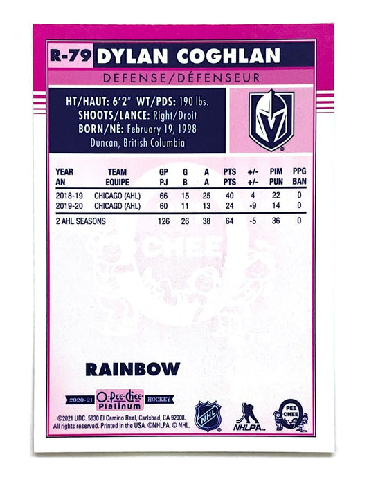 Dylan Coghlan 2020-21 O-Pee-Chee Platinum Retro Rookie Rainbow #R-79