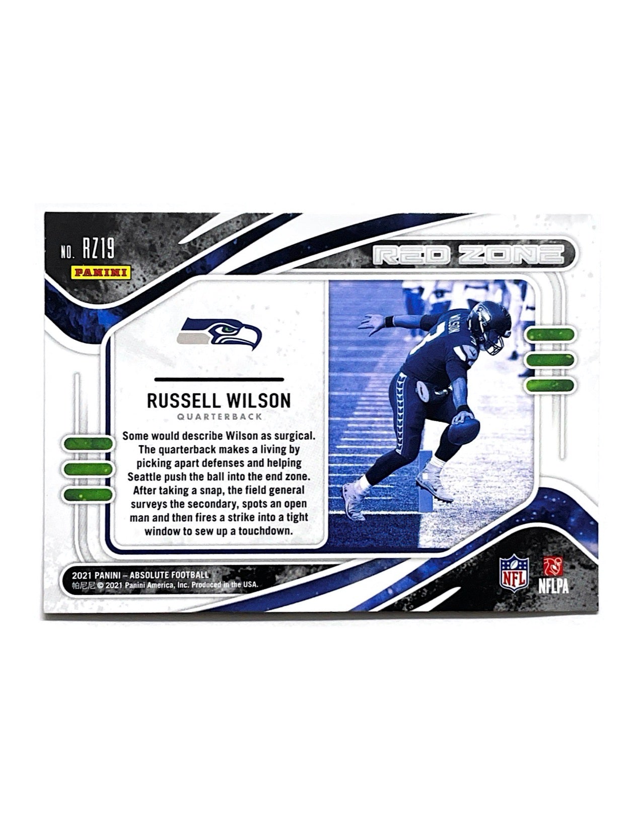 Russell Wilson 2021 Panini Absolute Red Zone #RZ19
