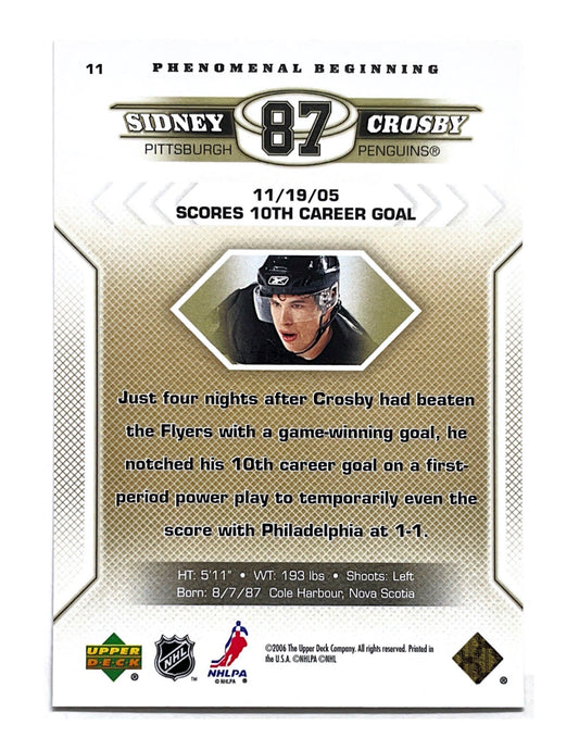 Sidney Crosby 2005-06 Upper Deck Phenomenal Beginning #11