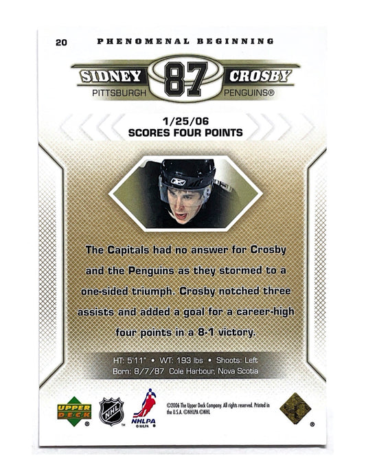 Sidney Crosby 2005-06 Upper Deck Phenomenal Beginning #20