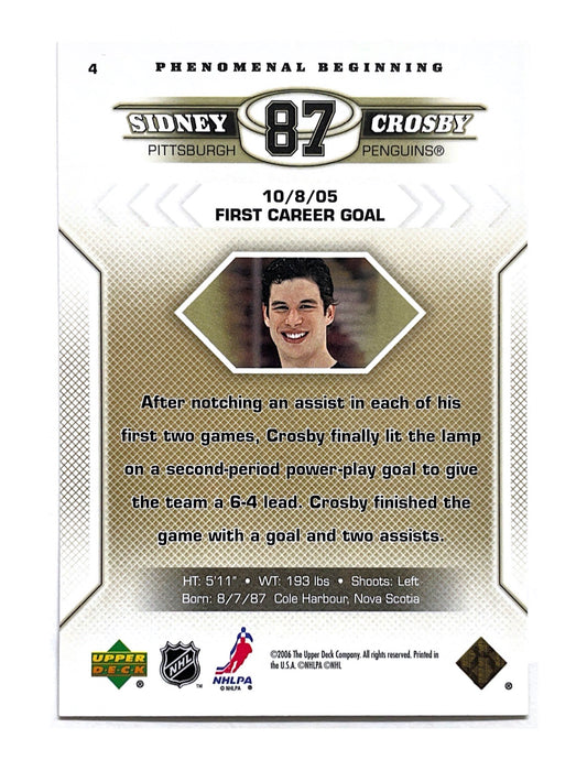 Sidney Crosby 2005-06 Upper Deck Phenomenal Beginning #4