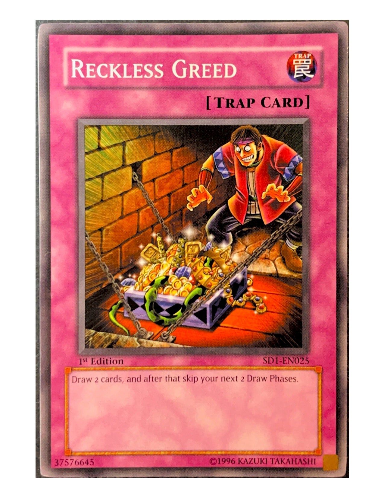 Reckless Greed SD1-EN025 Common - 1st Edition