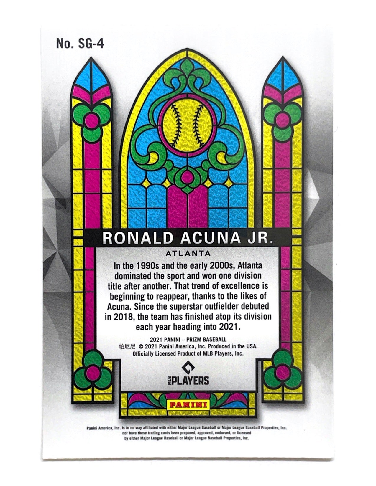 Ronald Acuna Jr. 2021 Panini Prizm Stain Glass #SG-4