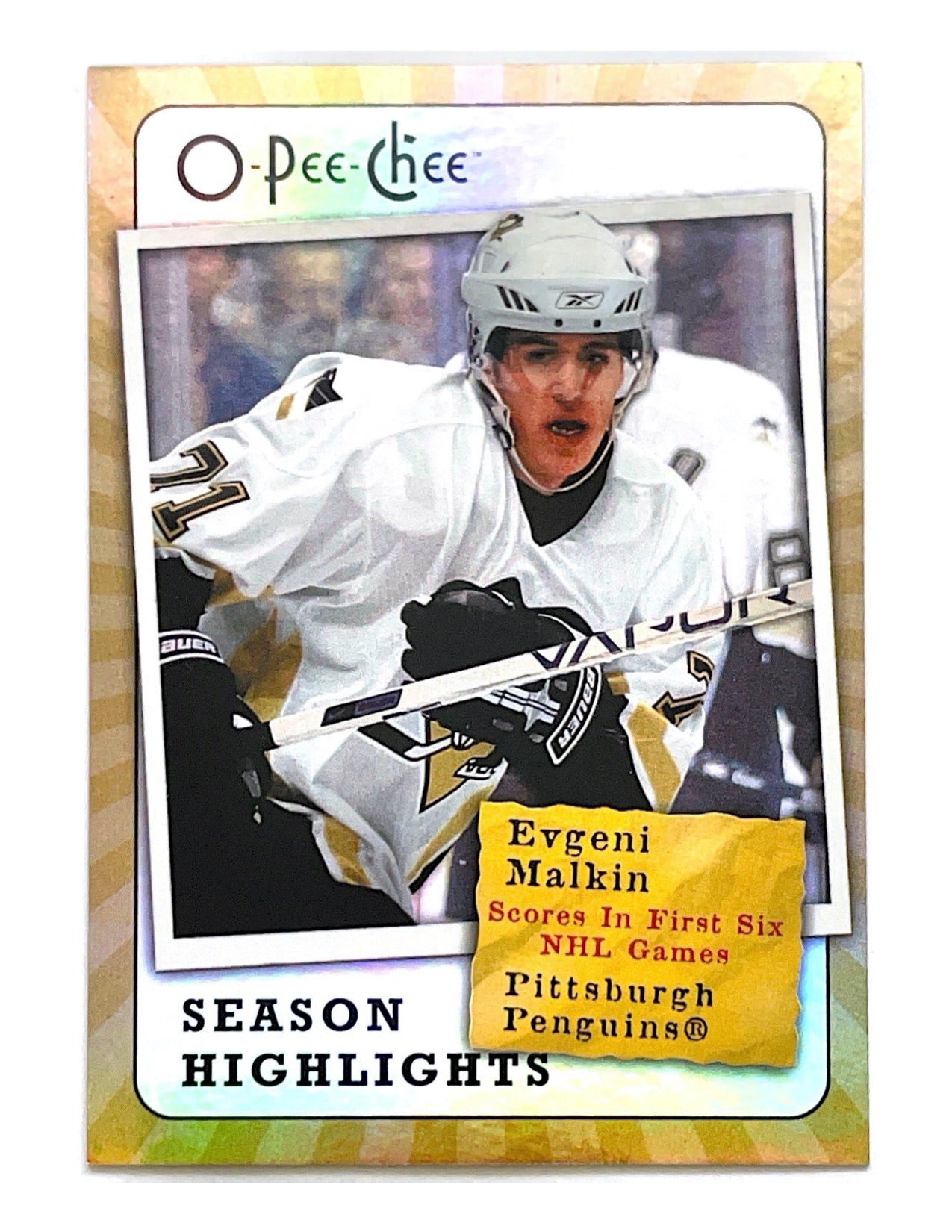 Evgeni Malkin 2007-08 O-Pee-Chee Season Highlights #SH4