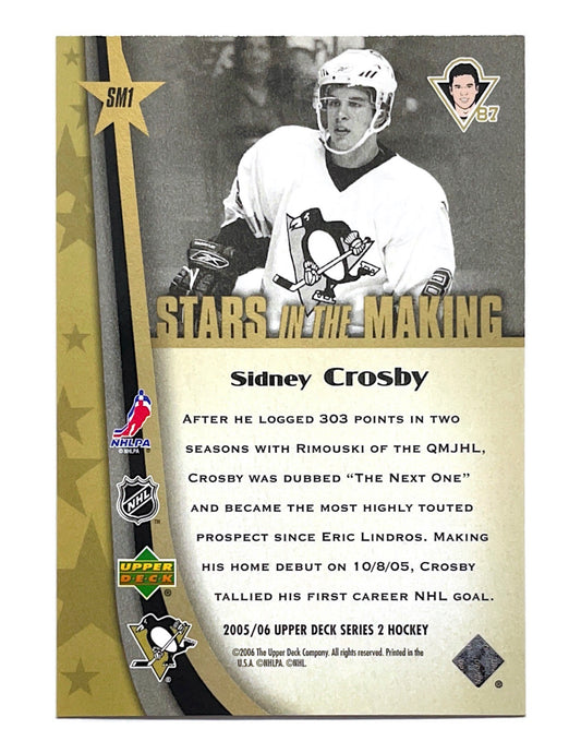 Sidney Crosby 2005-06 Upper Deck Series 2 Stars In The Making #SM1