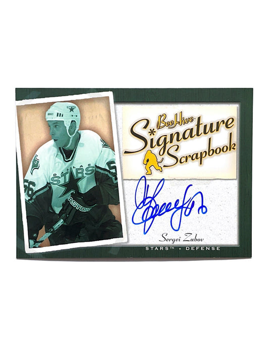 Sergei Zubov 2005-06 Upper Deck Bee Hive Signature Scrapbook Autograph #SS-SZ