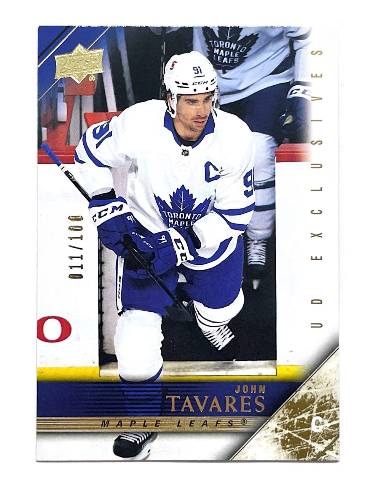 John Tavares 2020-21 Upper Deck Extended Series Tribute UD Exclusives #T-61 - 011/100