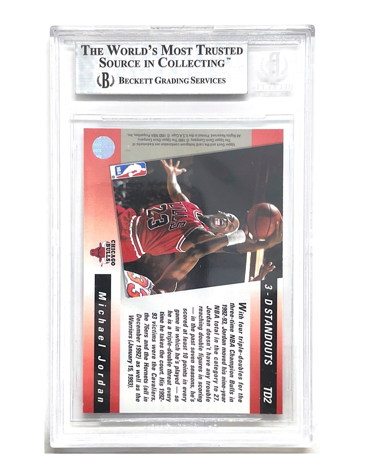 Michael Jordan 1993-94 Upper Deck Triple Double #TD2 - BGS 8.5