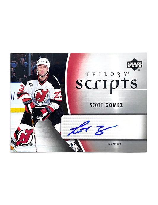 Scott Gomez 2006-07 Upper Deck Trilogy Scripts Autograph #TS-SG