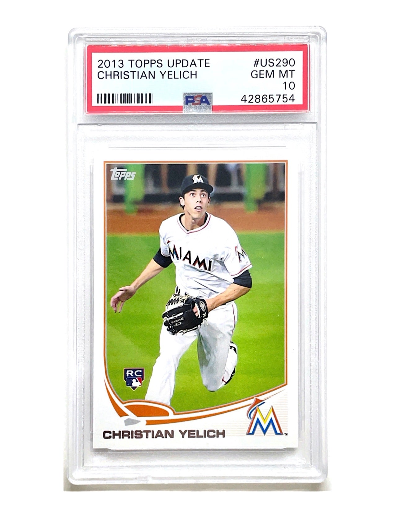 Christian Yelich 2013 Topps Update Series Rookie #US290 - PSA 10