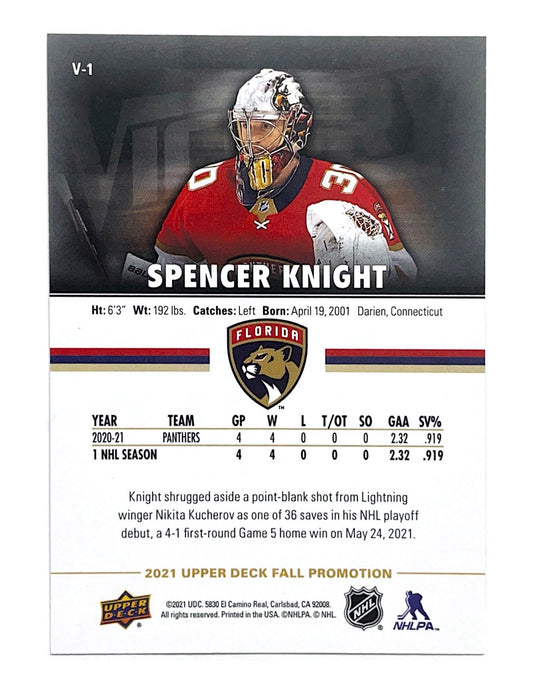Spencer Knight 2020-21 Upper Deck Fall Promotion Victory Rookie #V-1