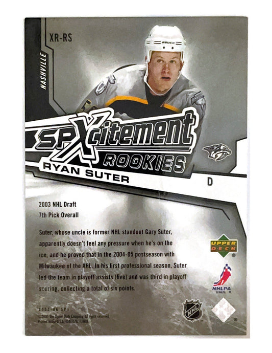 Ryan Suter 2005-06 Upper Deck SPX SPXcitement Rookies #XR-RS - 499/999
